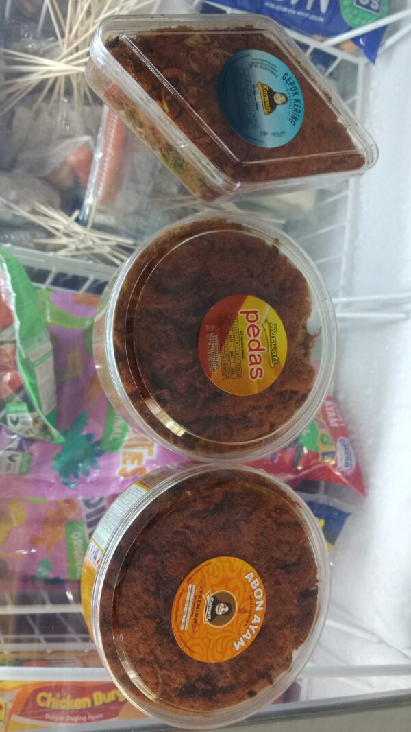 Gepuk kering sapi dan Abon ayam