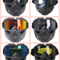 Kacamata Goggles Mask Motor Retro Anti Glare Windpoof Helm Motorcycle Sepeda